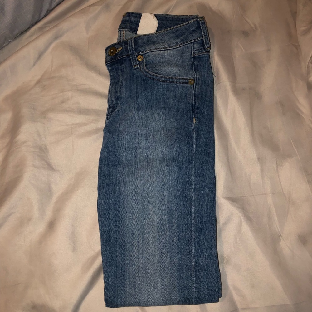 Low Waist Skinny Blue Jeans